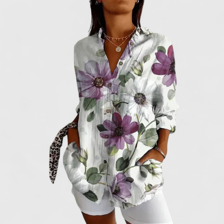 Katarine | Elegant Blommig Blus