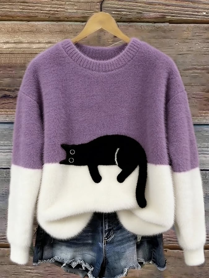 Luna | Konstnärlig topp med katt