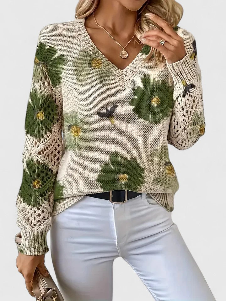 Hayden Trista™ | Elegant Blommig Tröja