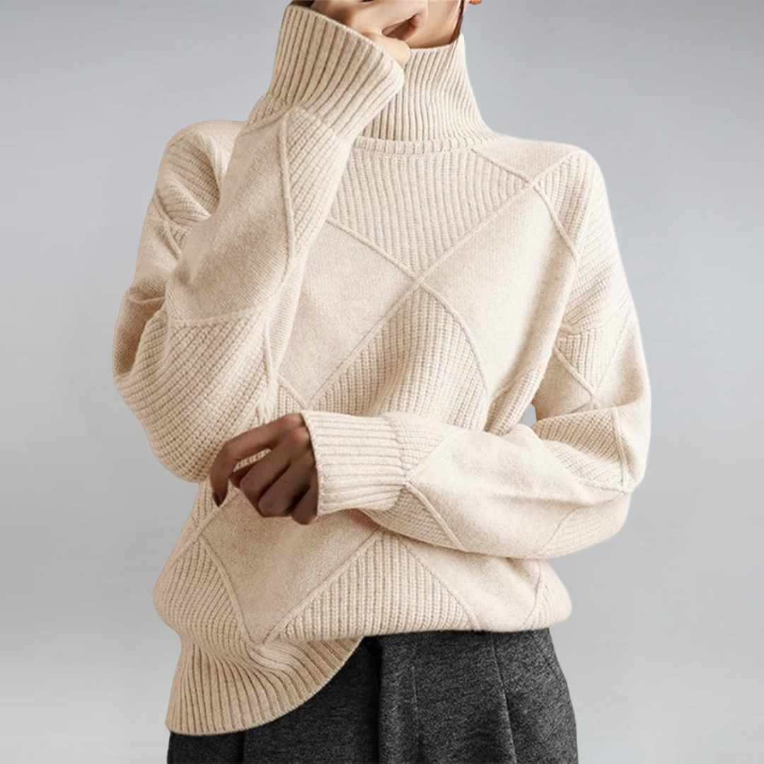 Lauren | Lyxig Cashmere Turtleneck Tröja