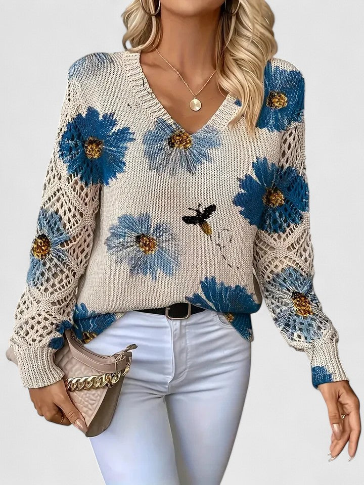Hayden Trista™ | Elegant Blommig Tröja