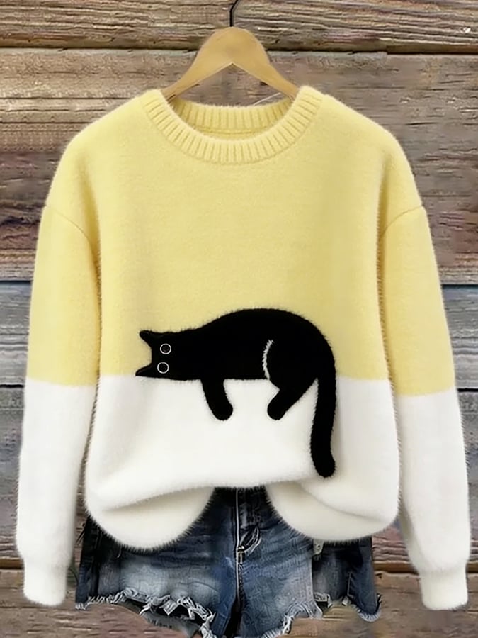 Luna | Konstnärlig topp med katt