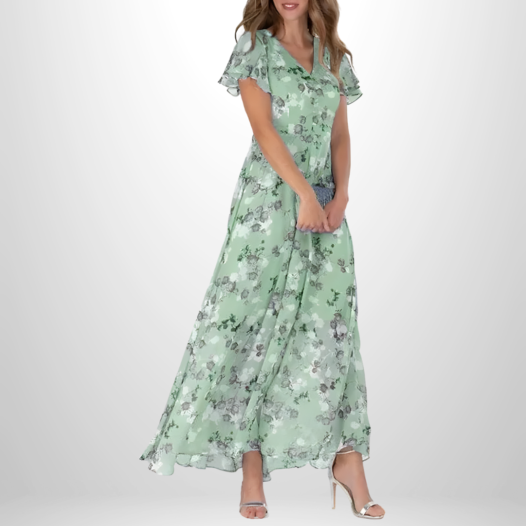Alva™ | Blommig Maxiklänning