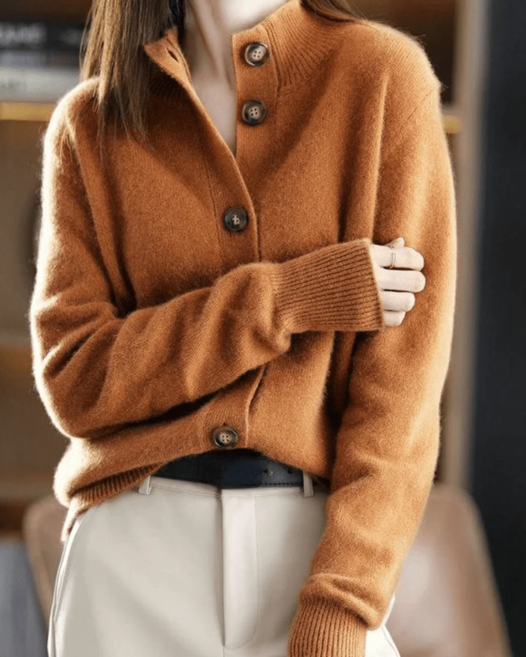 Claire | Retro-stil Cashmere Cardigan