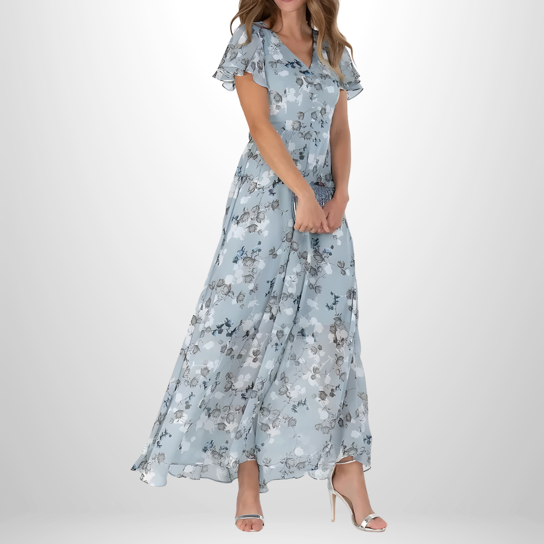 Alva™ | Blommig Maxiklänning