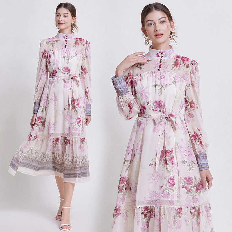 Sigrid™ | Blommig chiffongklänning