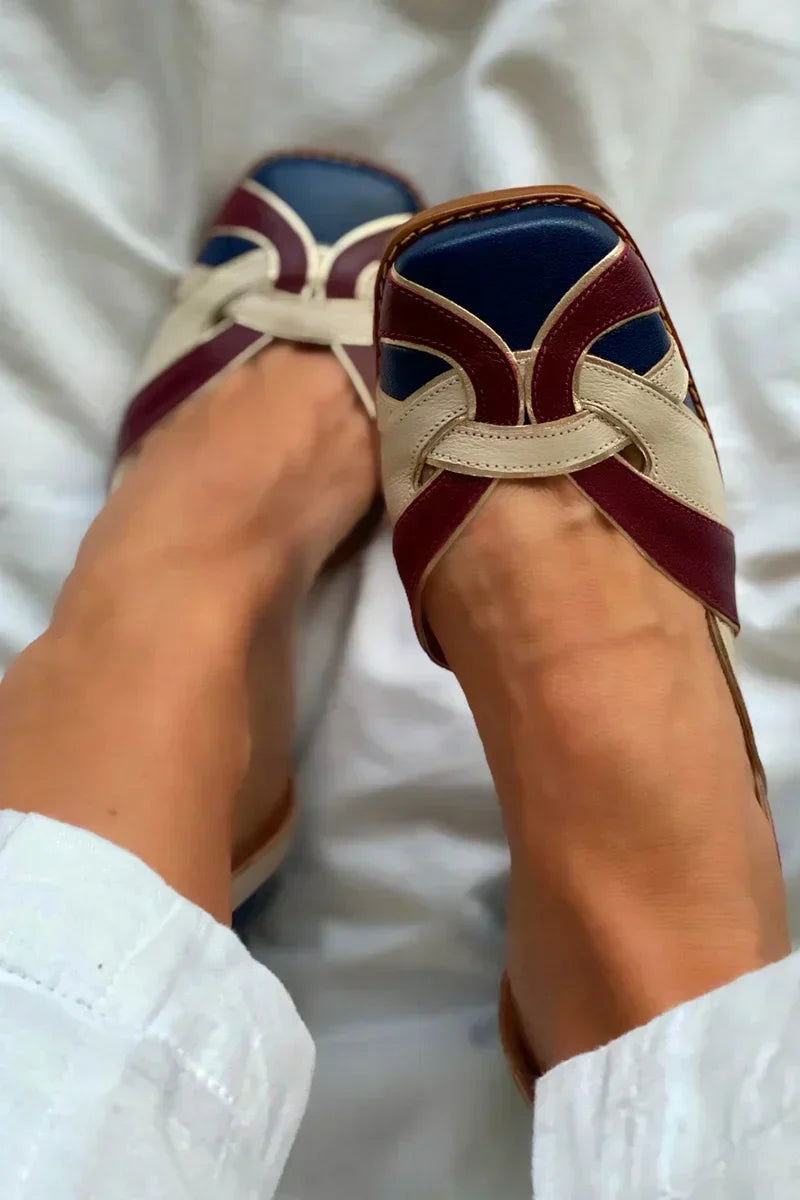 Amara | Tri-Färgad Slip-On Lågskor