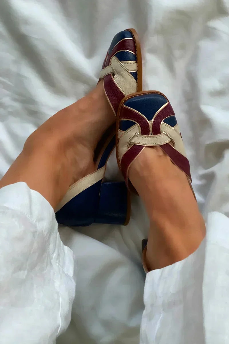 Amara | Tri-Färgad Slip-On Lågskor