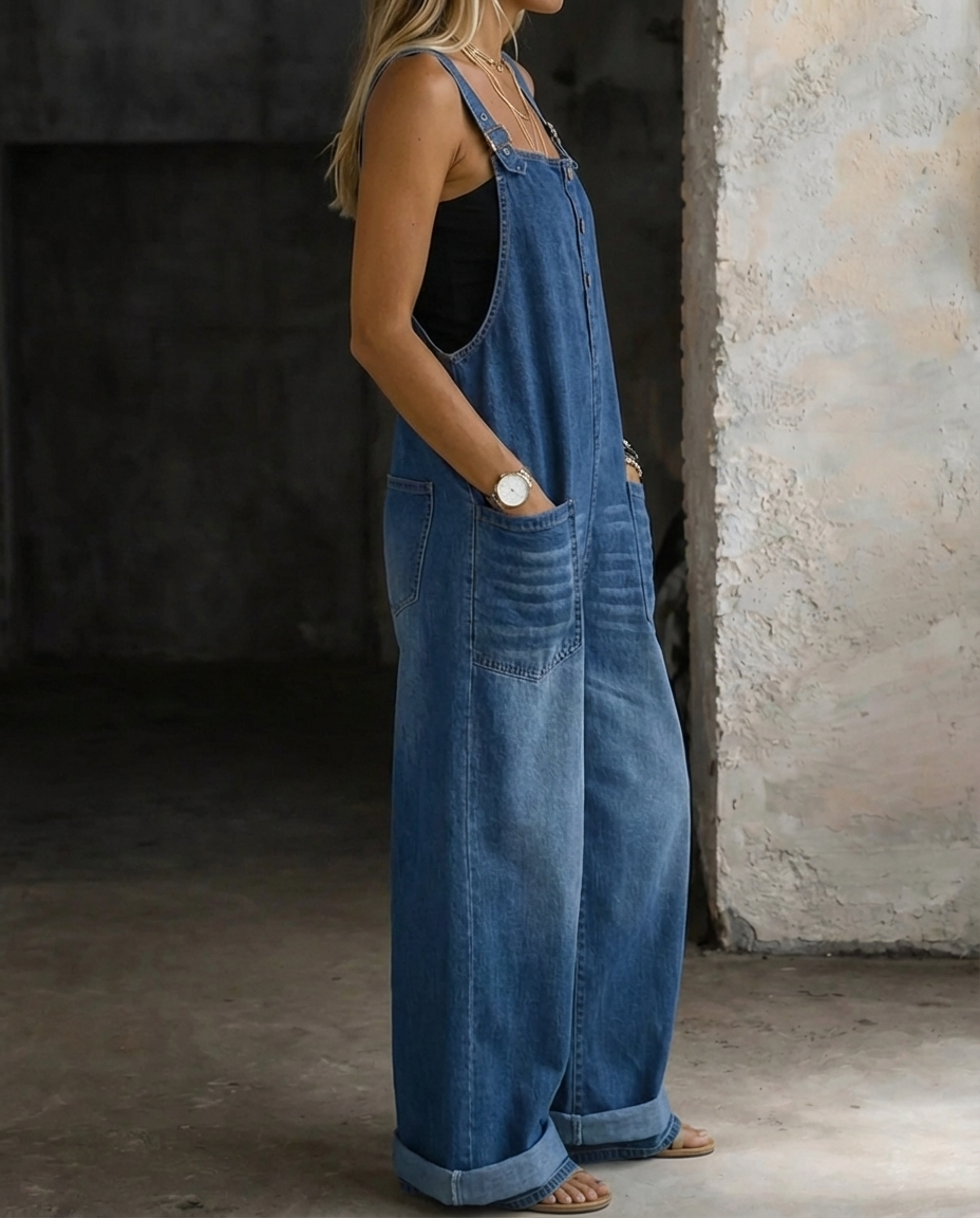 Brooke™ | Denimoverall med Fickor