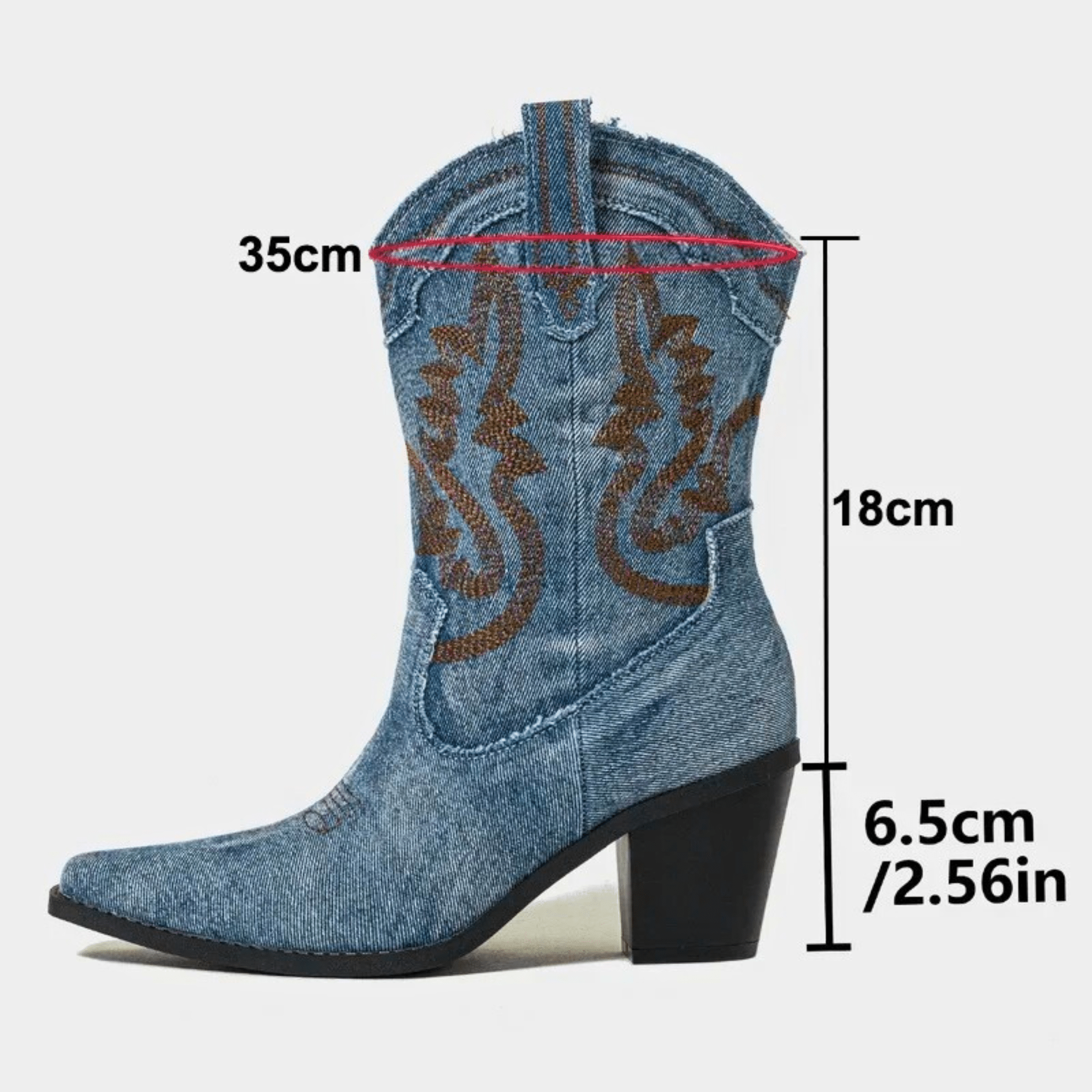 Veloria Denim Ankelstövlar