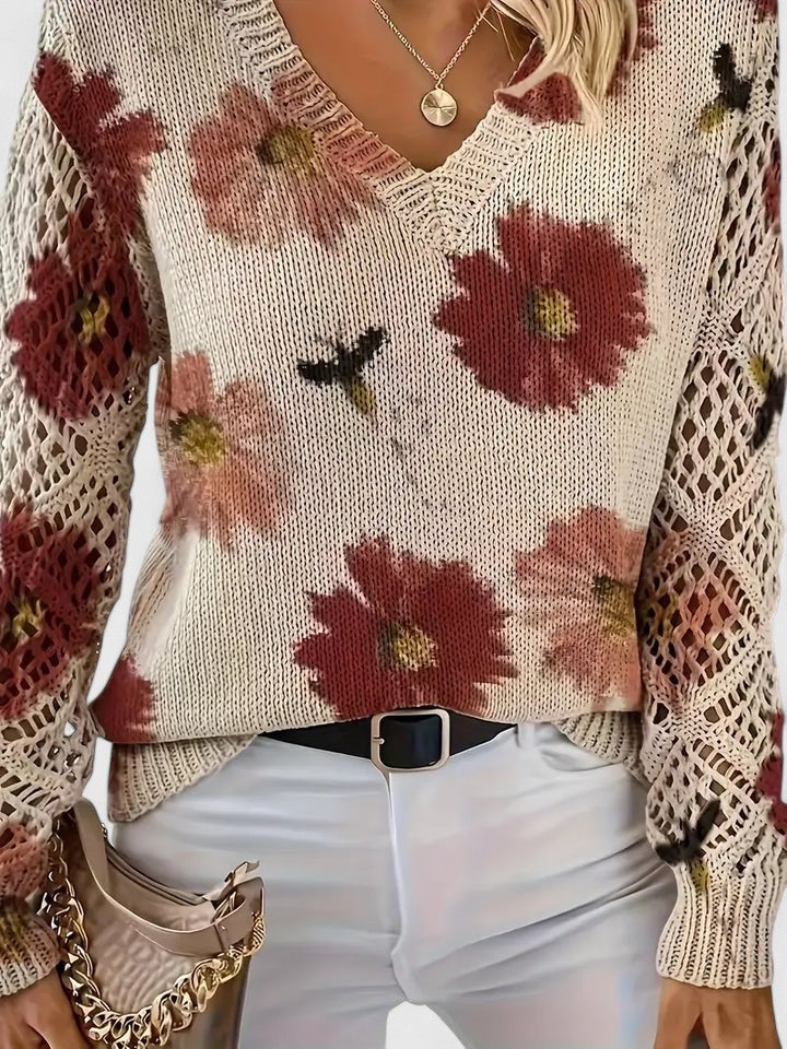 Hayden Trista™ | Elegant Blommig Tröja