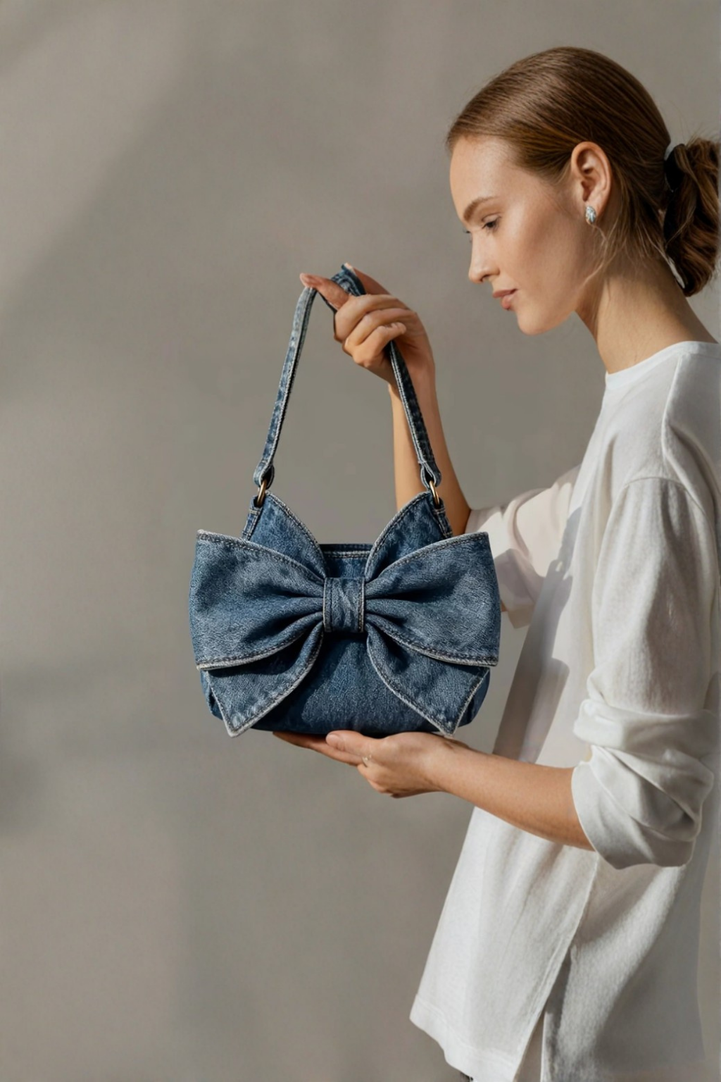 Anika™ | Väska med retro-rosett