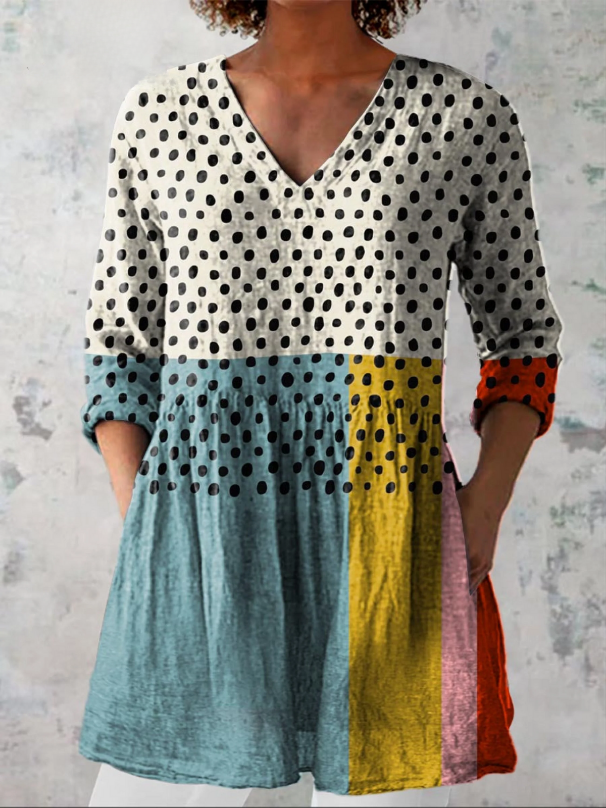 Valerie™ | Lång blus med V-ringning
