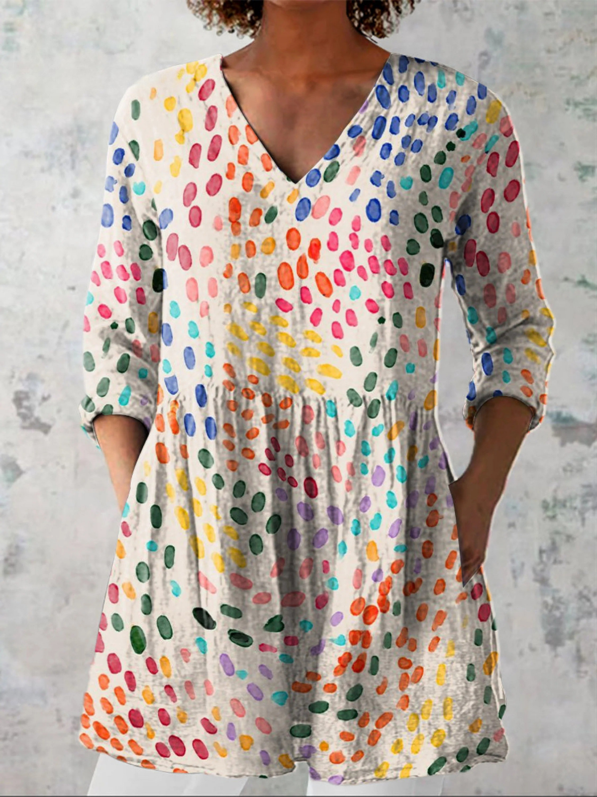 Pauline™ | Lång blus med V-ringning