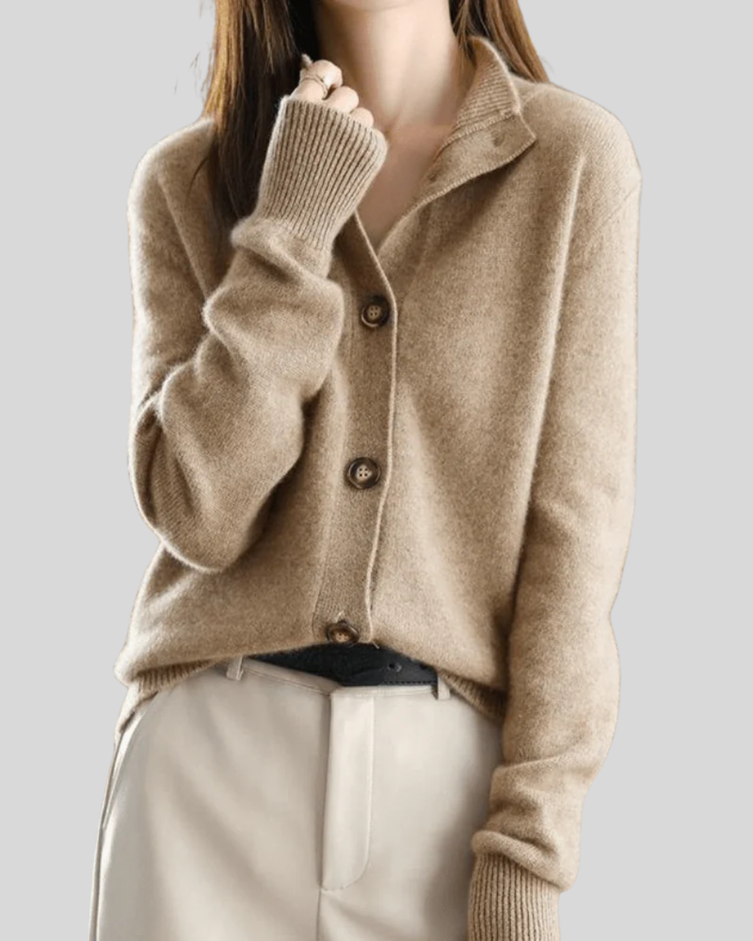 Claire | Retro-stil Cashmere Cardigan
