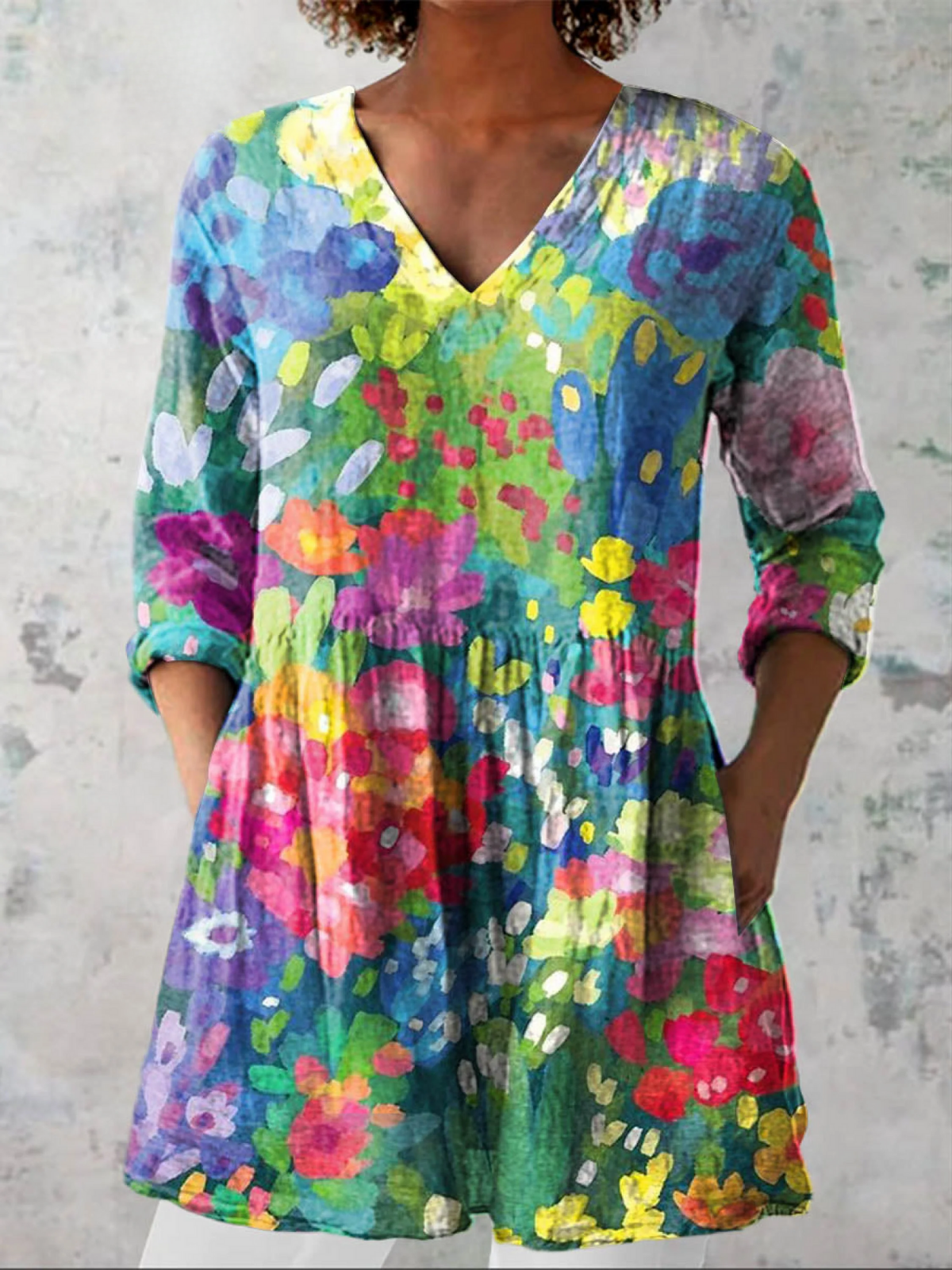 Maelle™ | Lång blus med V-ringning