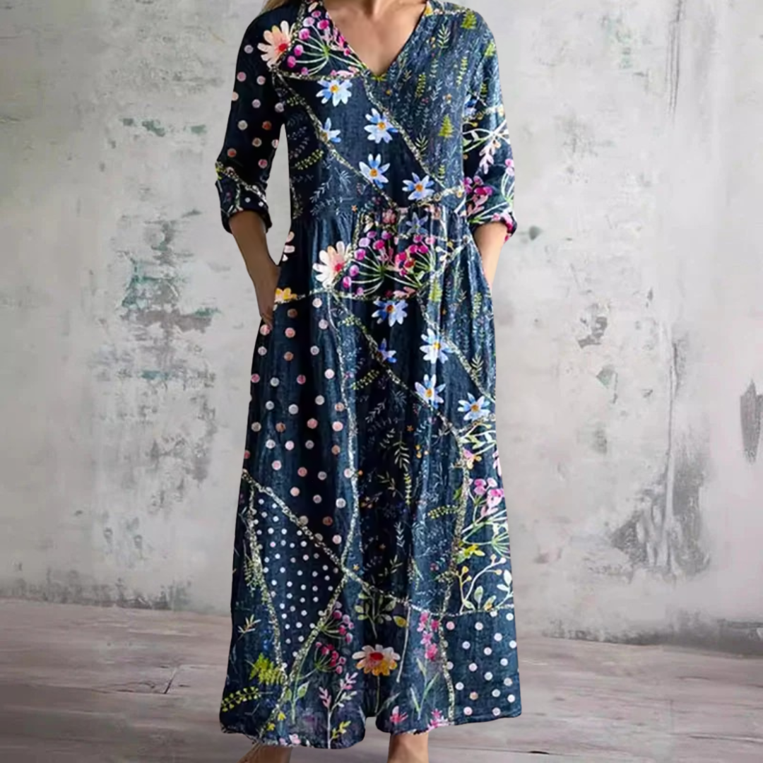 Linda™ | Blommig sommarklänning