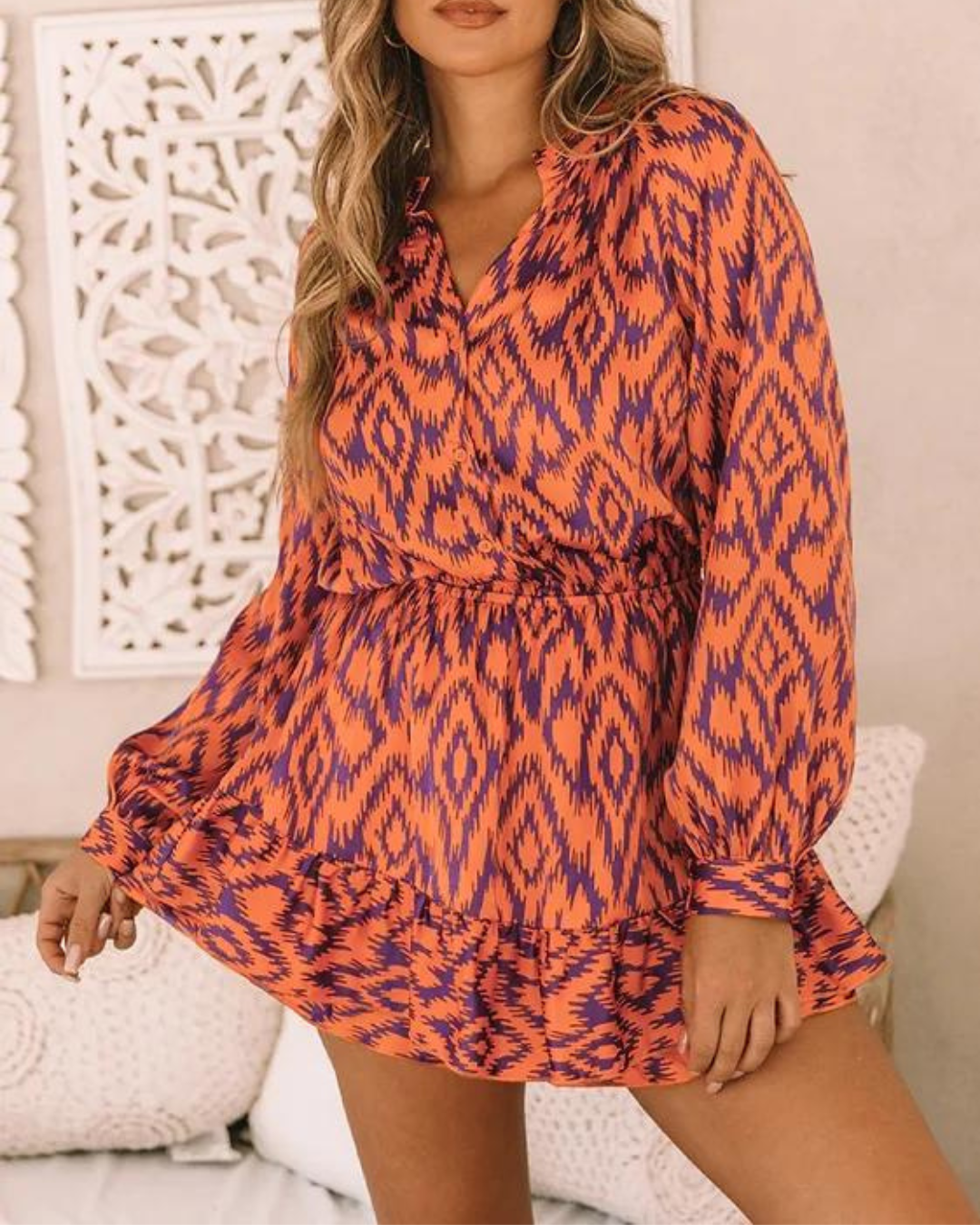Blakely | Retro Aztec Glam - Midi Klänning