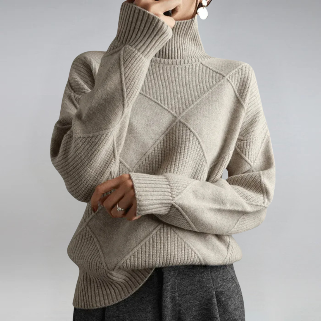 Lauren | Lyxig Cashmere Turtleneck Tröja