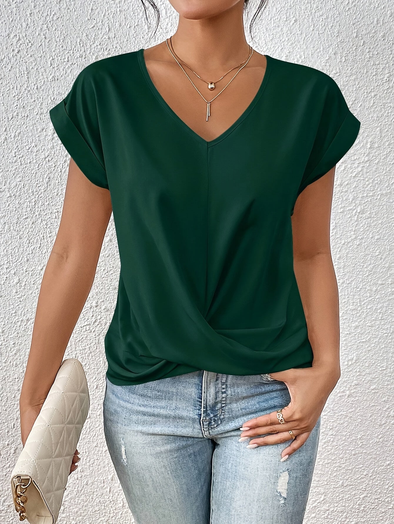 Hana™ | T-shirt med V-ringning