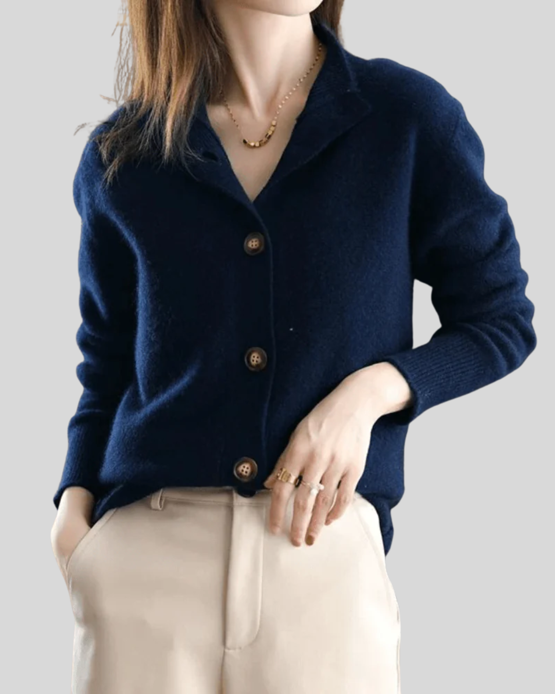Claire | Retro-stil Cashmere Cardigan
