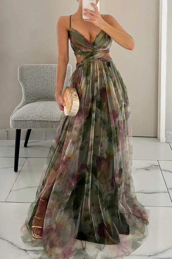 Eva | Förtrollande Maxiklänning Med Blommönster