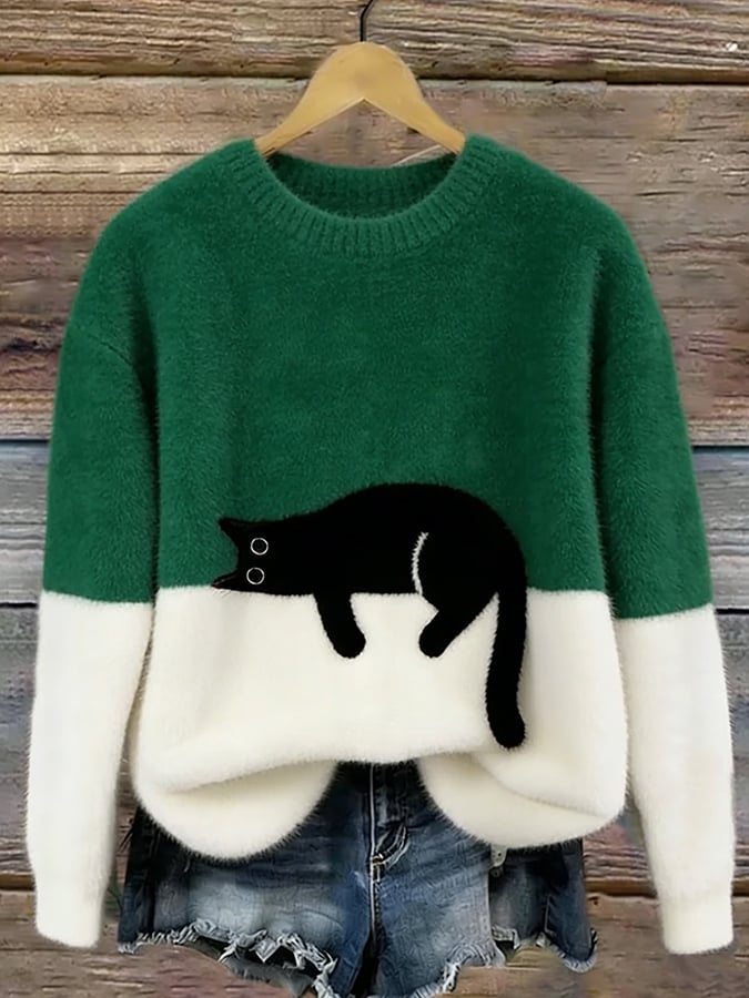 Luna | Konstnärlig topp med katt