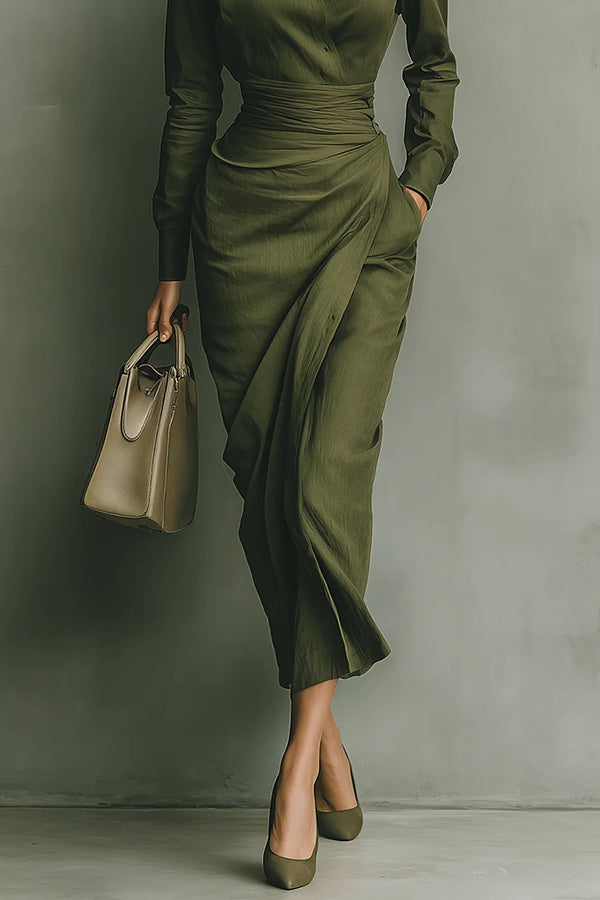 Meliora | Wrap-Style Maxi Klänning