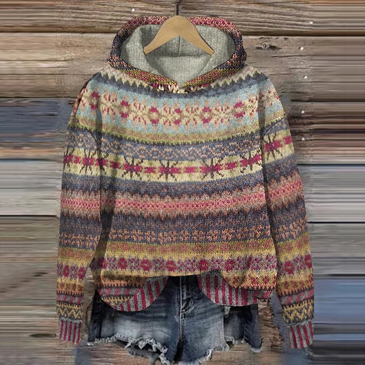 Gaby | Etnisk Retro Hoodie