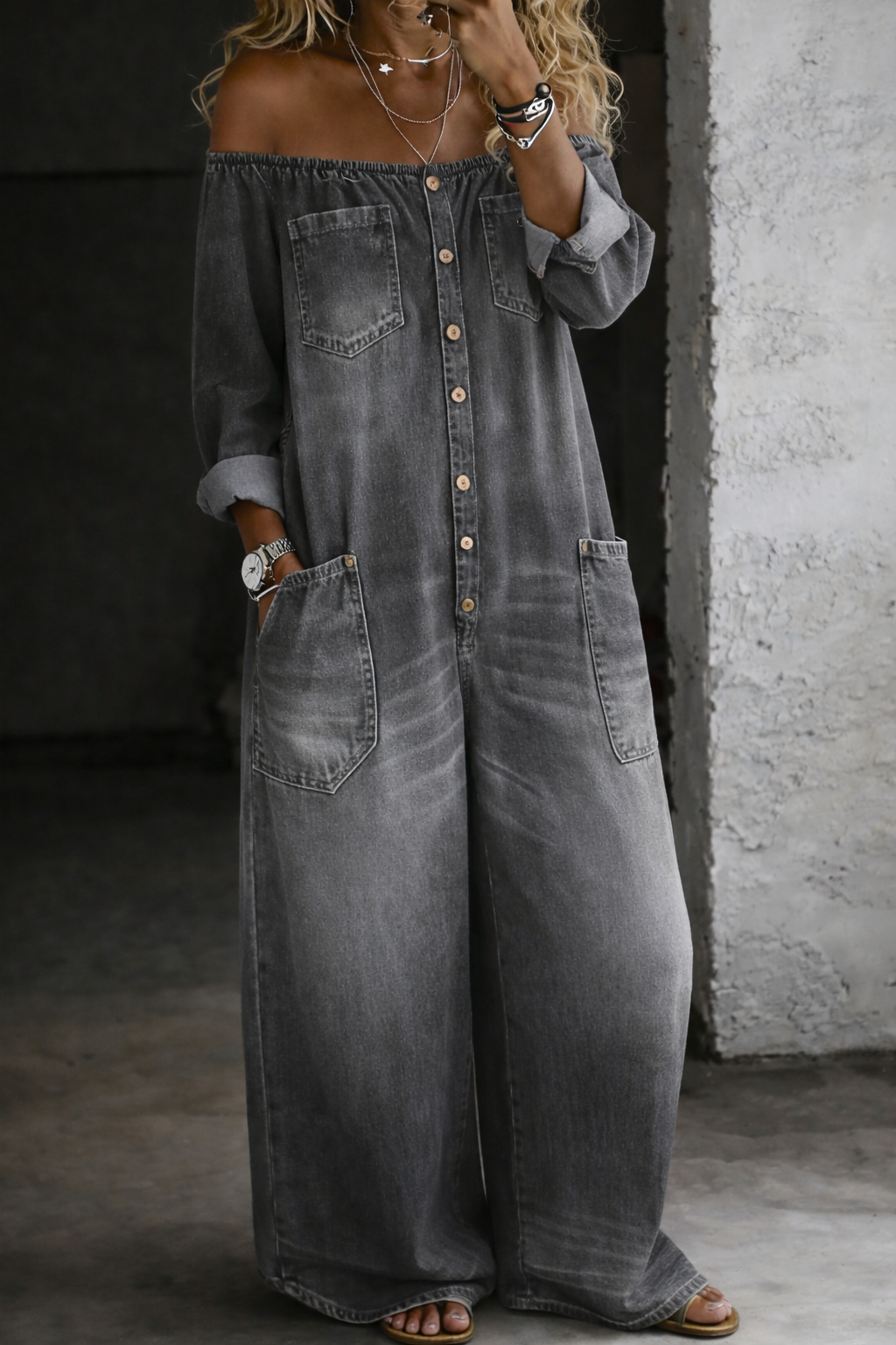 Elena™ | Axelbandslös Jumpsuit