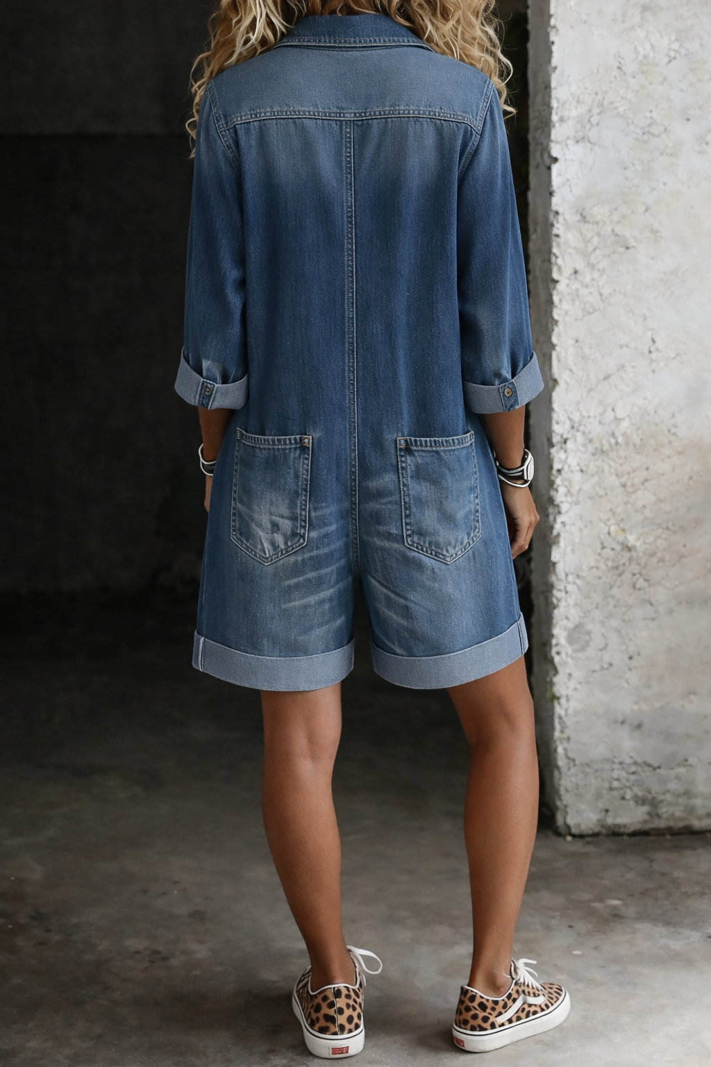 Nora™ | Denim Jumpsuit Shorts