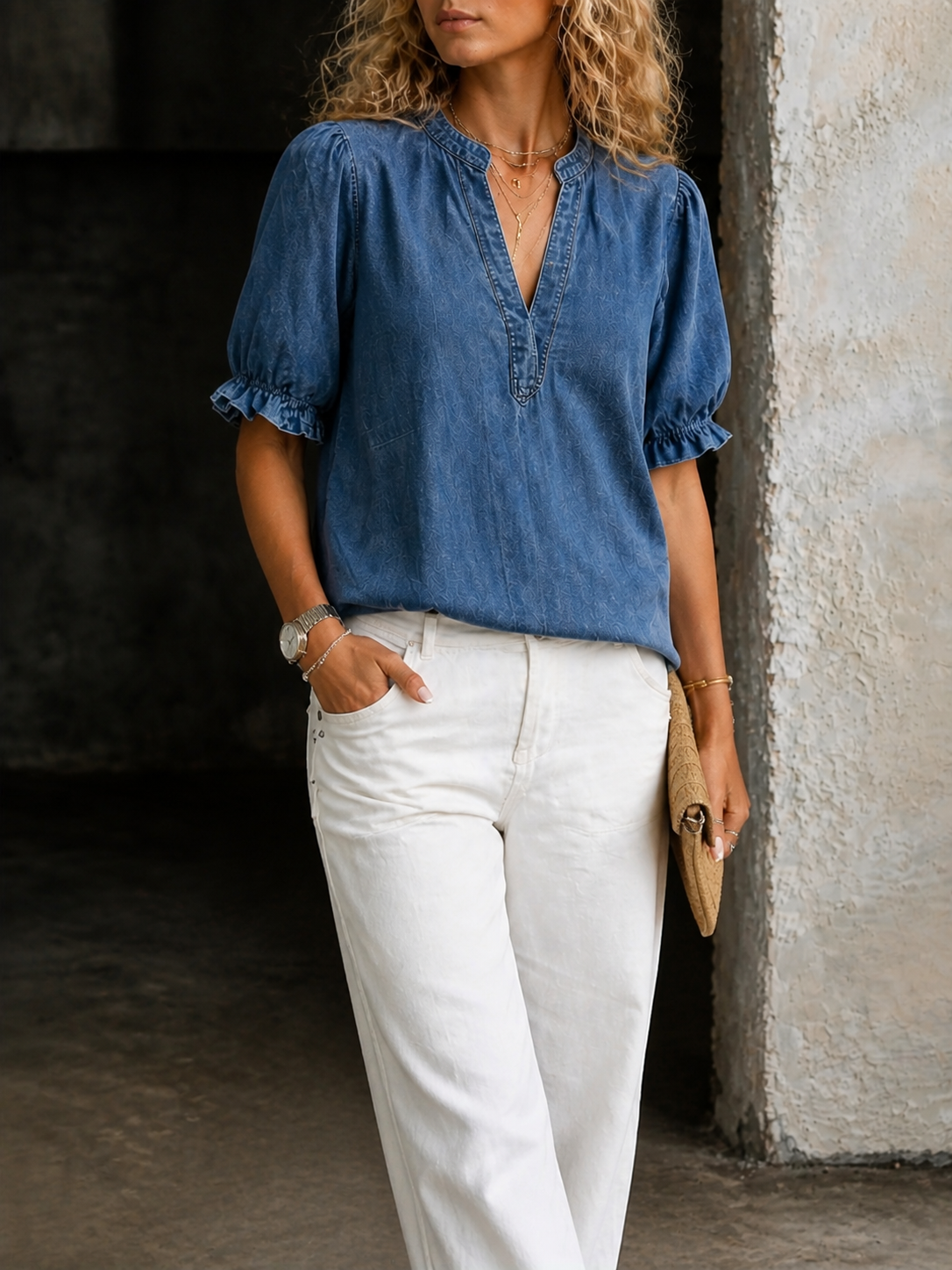 Ashley™ | Vintage V-ringad Essential