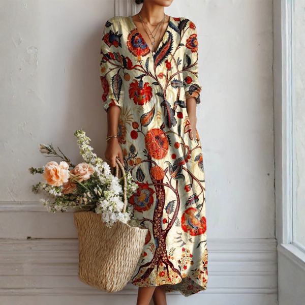 Kendra™ | Klänning med bohemiskt blommönster