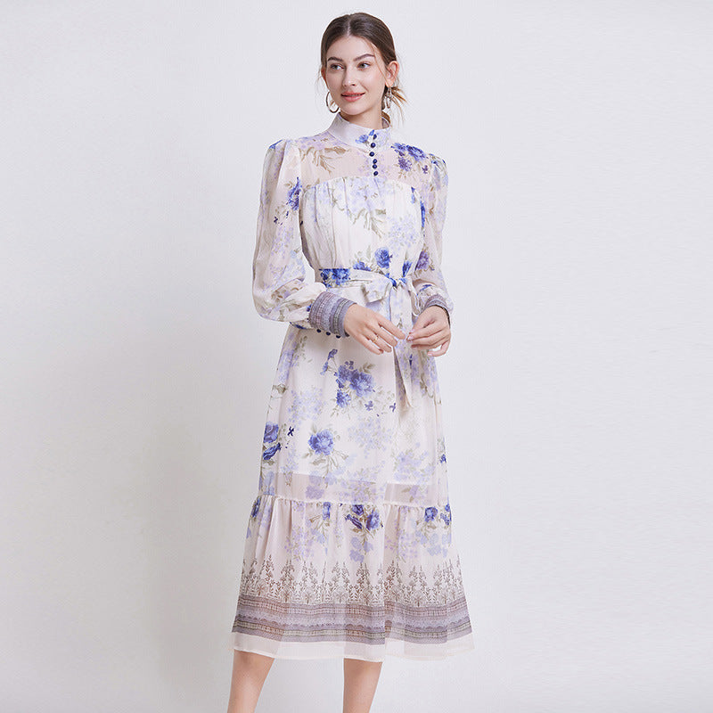 Sigrid™ | Blommig chiffongklänning