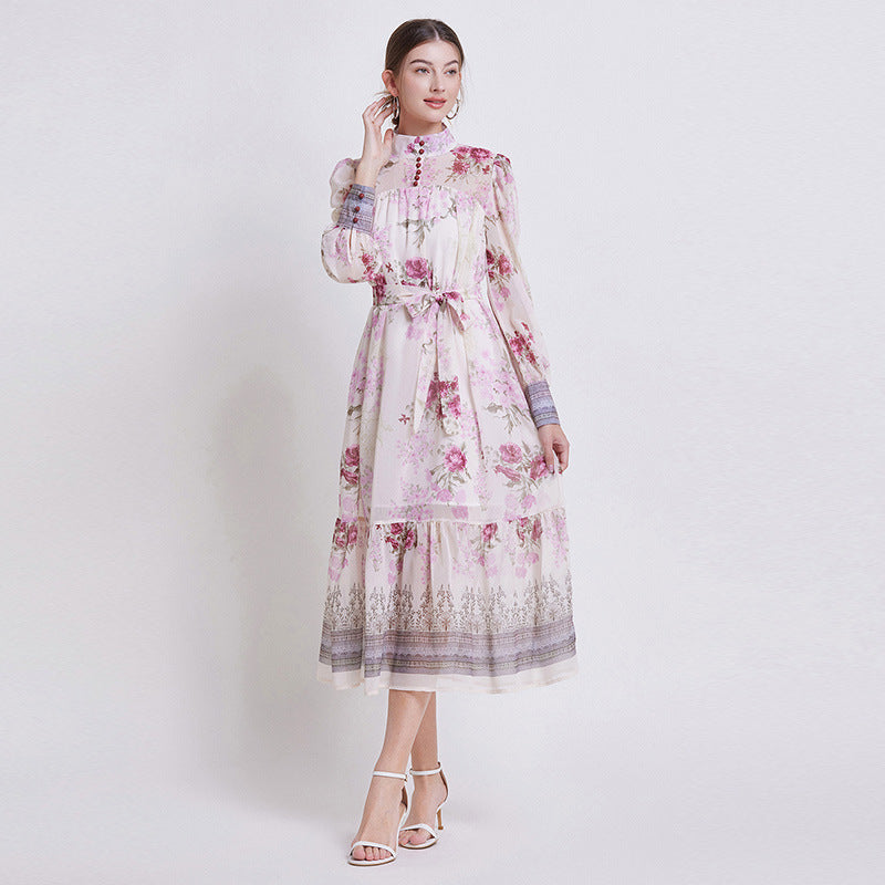 Sigrid™ | Blommig chiffongklänning