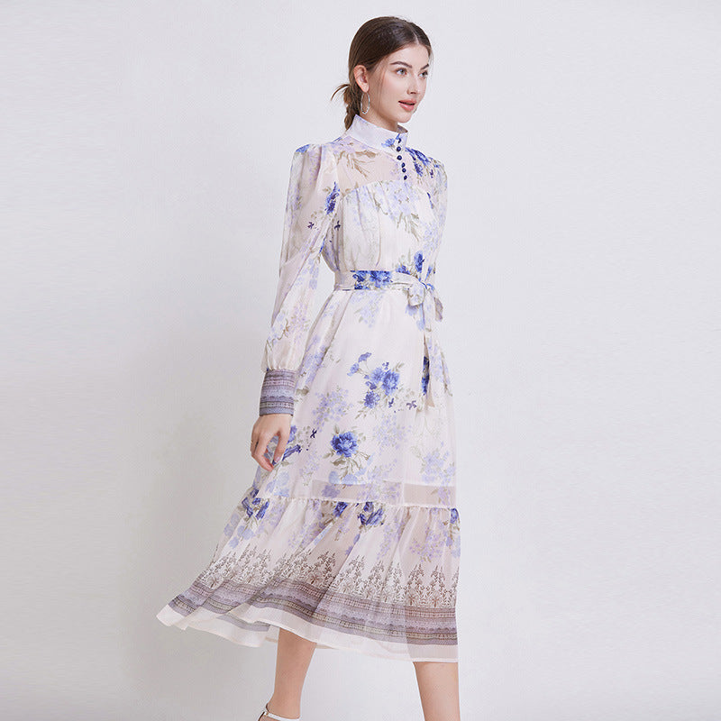 Sigrid™ | Blommig chiffongklänning