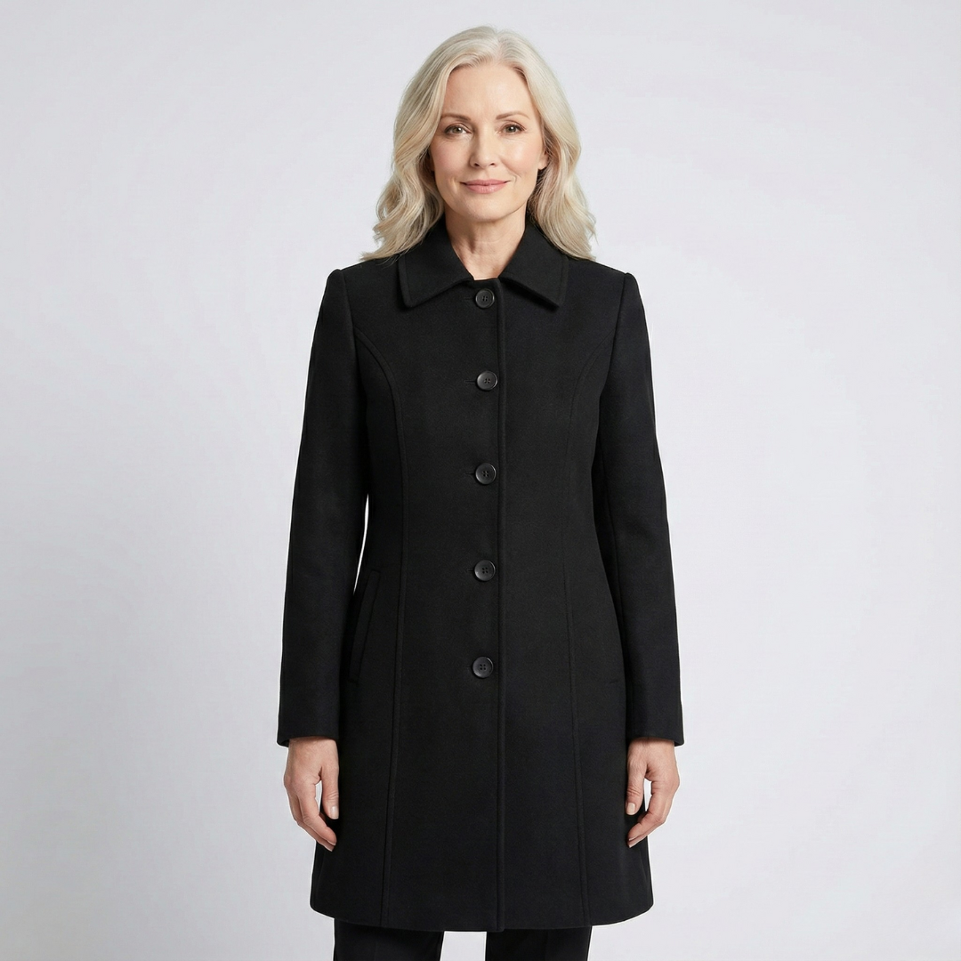 Josephine - Enkelknäppt Vinter Trench Coat