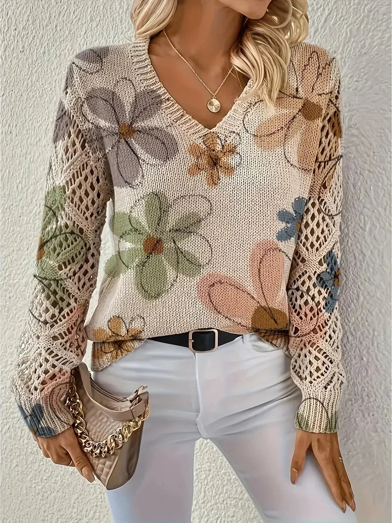 Hayden Trista™ | Elegant Blommig Tröja
