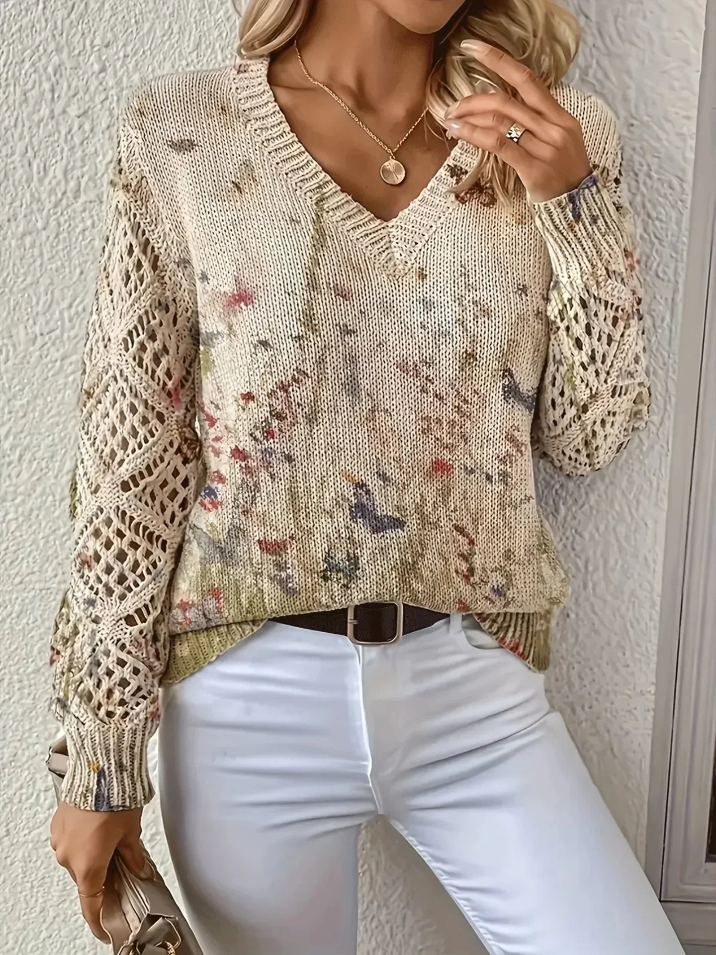 Hayden Trista™ | Elegant Blommig Tröja