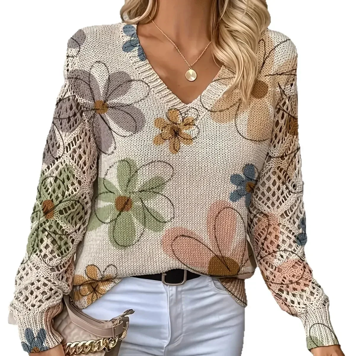 Hayden Trista™ | Elegant Blommig Tröja