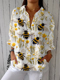 Susan™ | Blus med blommönster i trädgårdsstil