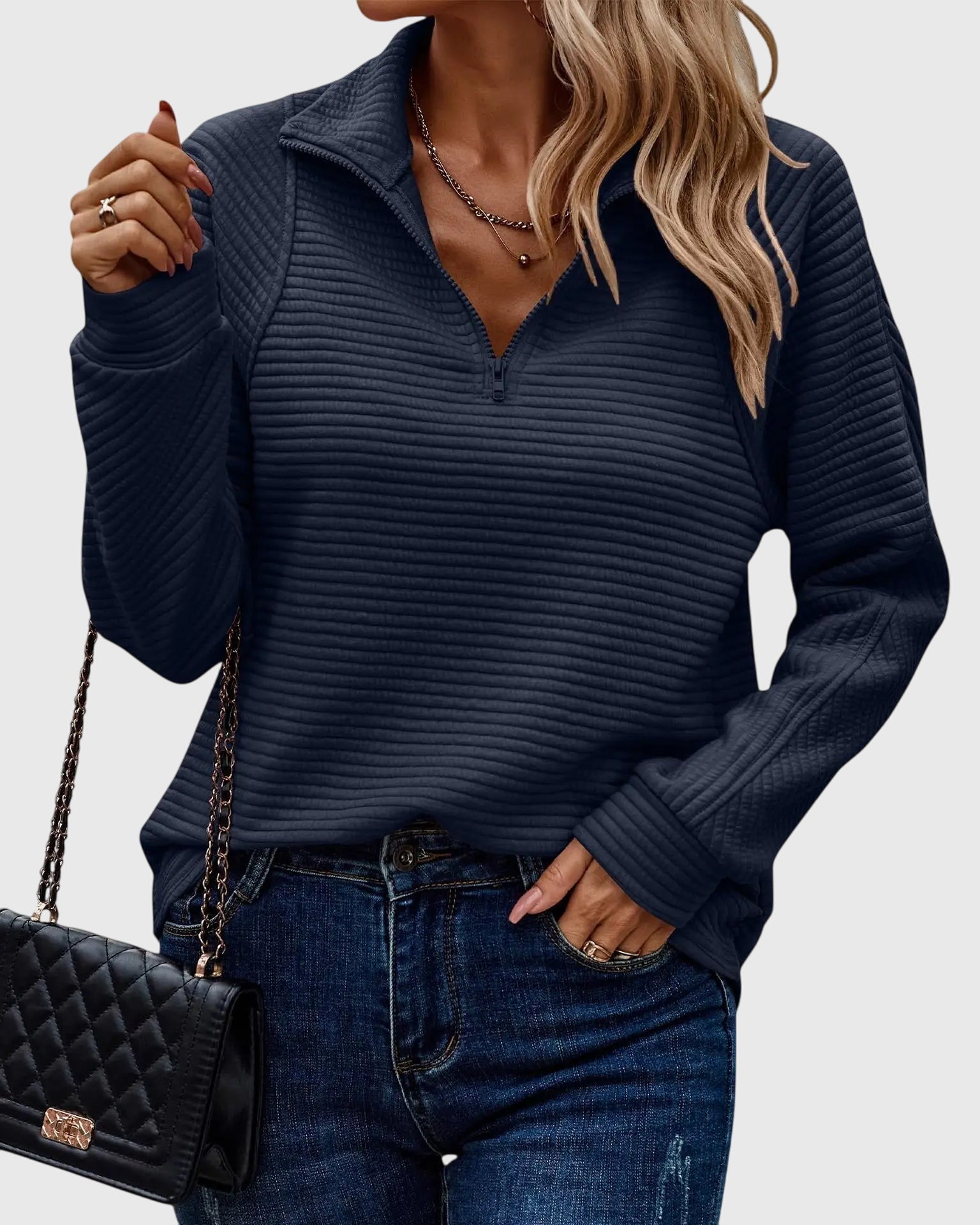 Molly | Elegant Halvdraget Tröja