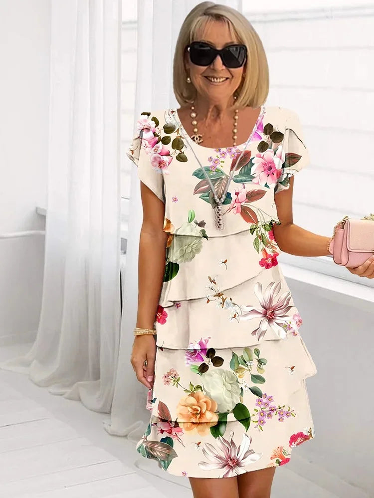 Agnes™ | Elegant chiffongklänning