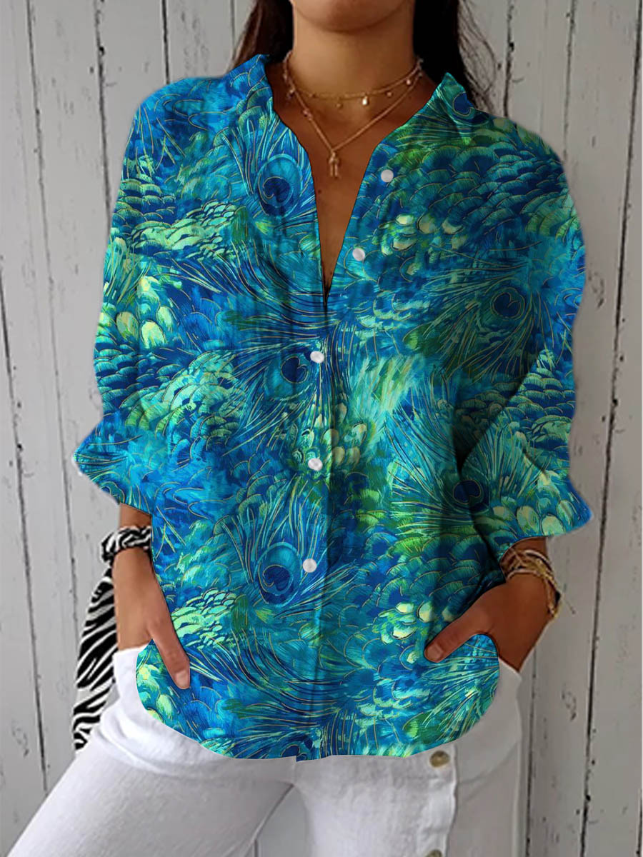 Patricia™ | Blus med naturmotiv
