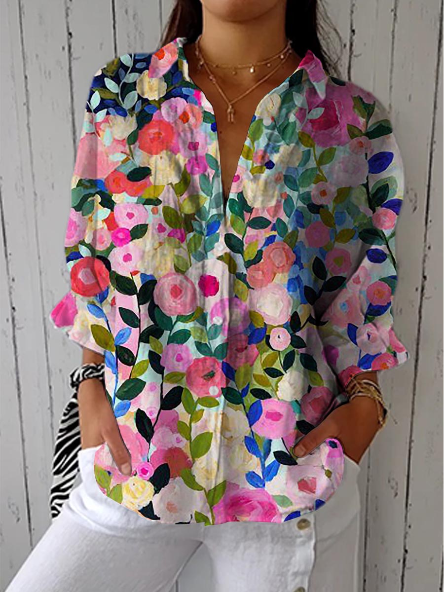 Frances™ | Blus med blommönster