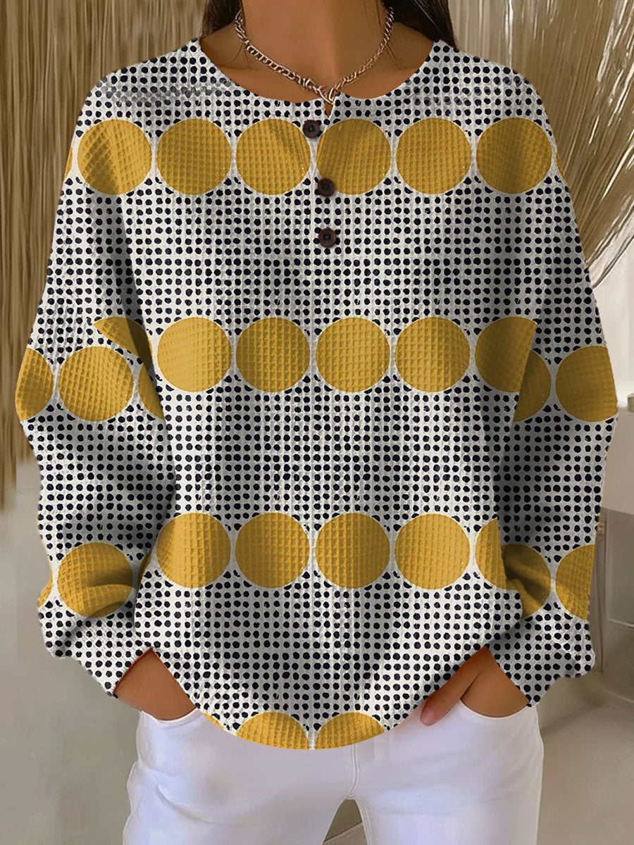 Thyra | Vintage Tröja med Geometriskt Mönster