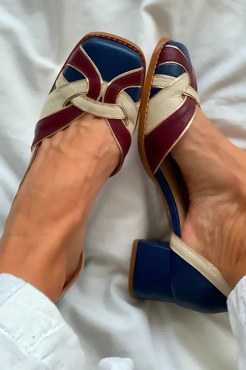 Amara | Tri-Färgad Slip-On Lågskor