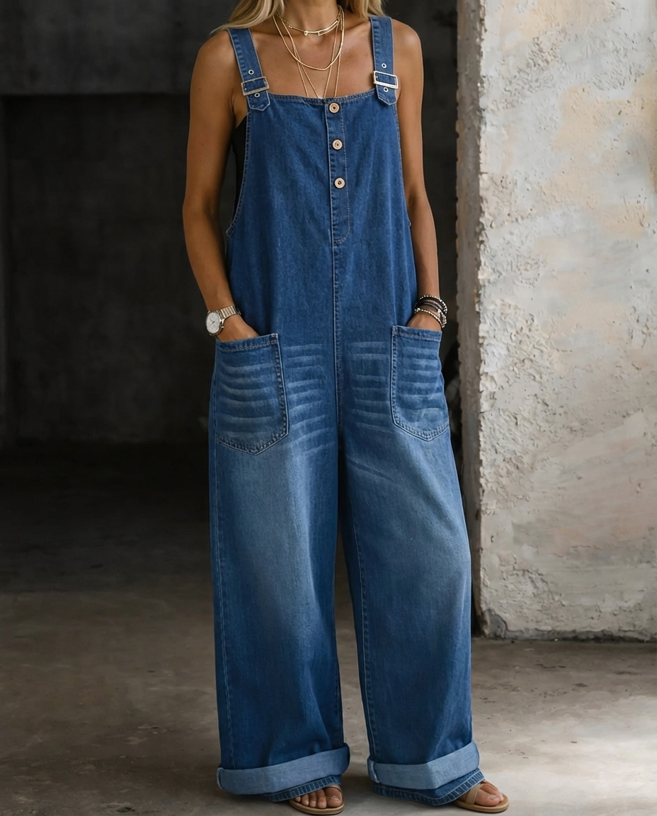 Brooke™ | Denimoverall med Fickor