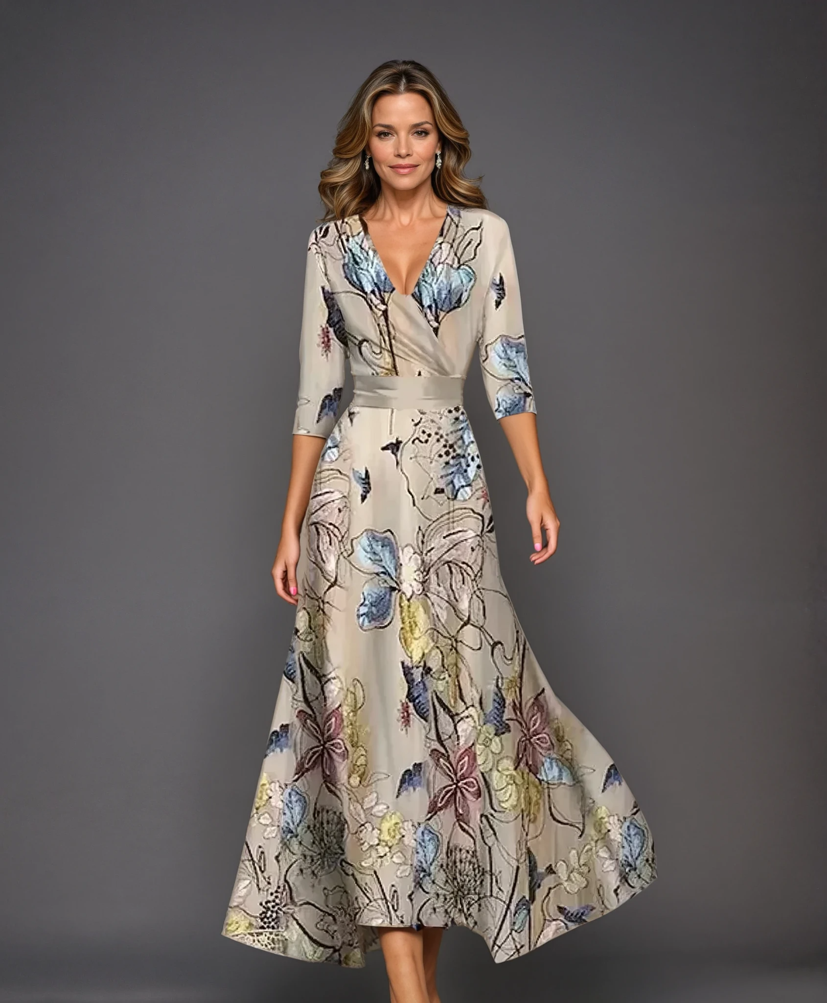 Vera™ | Elegant klänning med blommönster