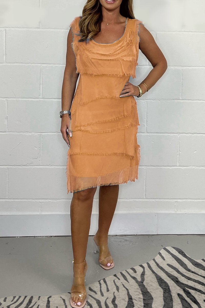 Callie | Elegant ärmlös chiffongklänning